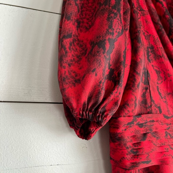 NWT Ronny Kobo Torrey Snakeskin-Print Mini Dress Size Large - Picture 5 of 10